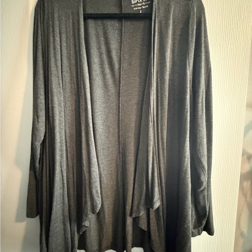 Open-Front gray Women's Cardigan Sweater